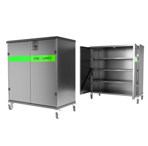 Medizinischer Wagen - MT 511  - Metahospitalar - für Transport / mit 3 Regalbrettern / 2-türig