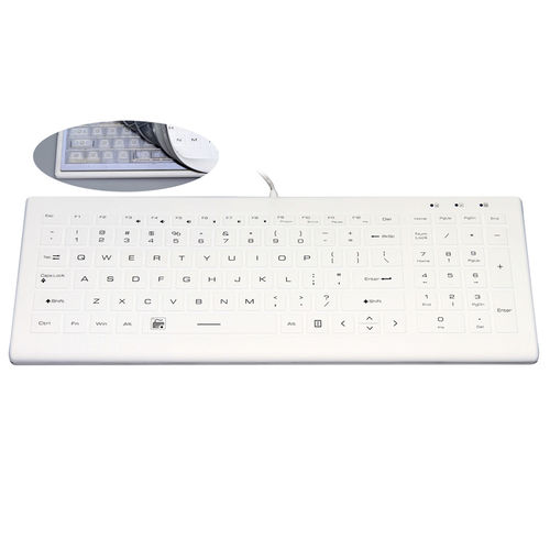 Medizinische Tastatur / mit Ziffernblock - JH-IKB600 - Jinghong Industrial - Silikon / waschbar / desinfizierbar