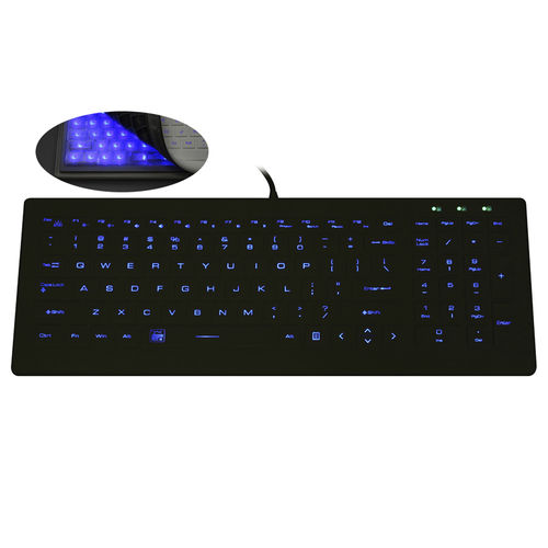 Medizinische Tastatur / mit Ziffernblock - JH-IKB600BL - Jinghong Industrial - Silikon / USB / wasserdicht