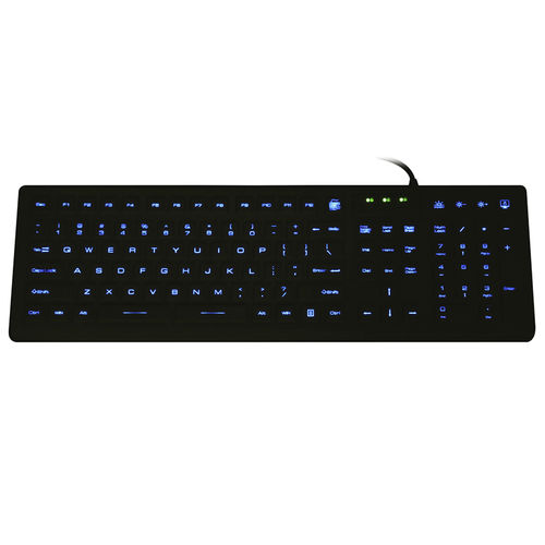 Tastatur mit Ziffernblock - JH-IKB310BL - Jinghong Industrial - Silikon / waschbar / desinfizierbar