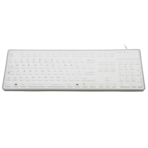 Medizinische Tastatur / mit Ziffernblock - JH-IKB105M - Jinghong Industrial - Silikon / waschbar / wasserdicht