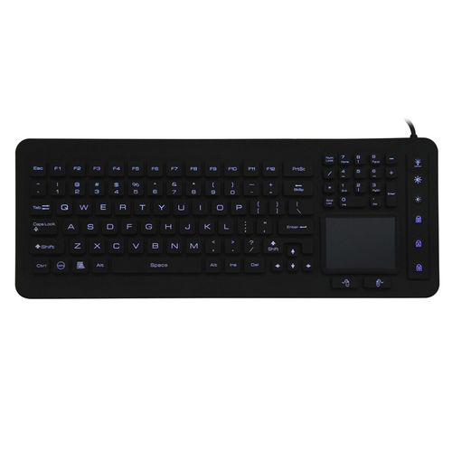 Touchpad-Tastatur - JH-IKB98BL - Jinghong Industrial - Silikon / desinfizierbar / mit LED-Hintergrundbeleuchtung
