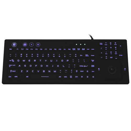 Tastatur mit Zeigegerät - JH-IKB800BL - Jinghong Industrial - Silikon / wasserdicht / Hygiene