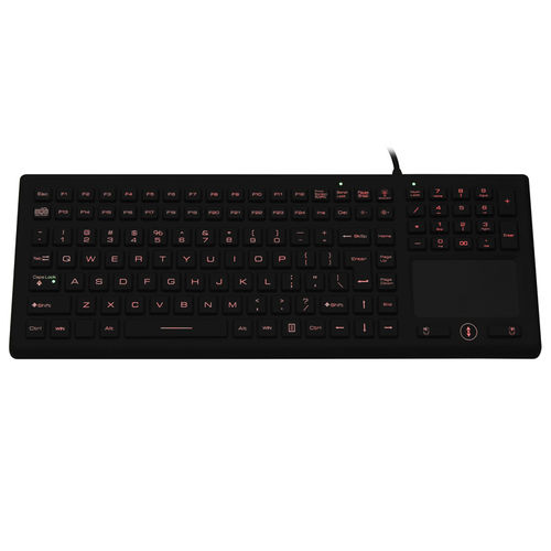Touchpad-Tastatur - JH-IKB370BL - Jinghong Industrial - mit Ziffernblock / Silikon / waschbar