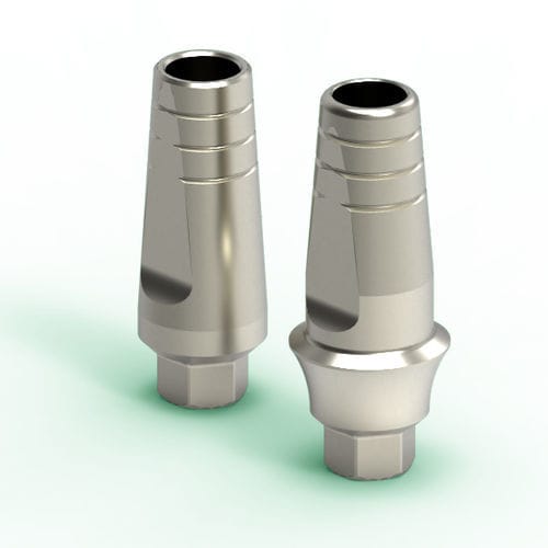 Implantat-Abutment / Titan - 0012 series - Kinetical SRL - inneres Sechseck / gerade / zementiert