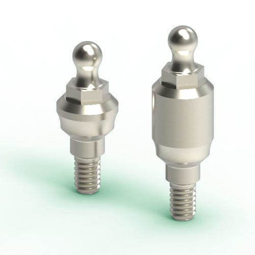 Implantat-Abutment / Titan - 0012 series - Kinetical SRL - mit Innenverbindung / Kugel / gerade