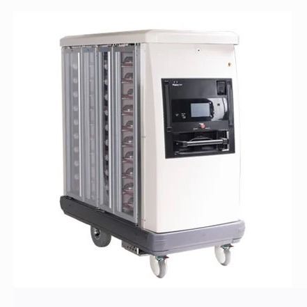 Medizinischer Wagen - Basic - MEDITEQ COMERCIAL LTDA - für Materialumschlag / mit Platte / motorisiert