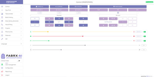 Analysesoftware - M3DIMAKER Studio - FABRX - Management / Steuerung / Test