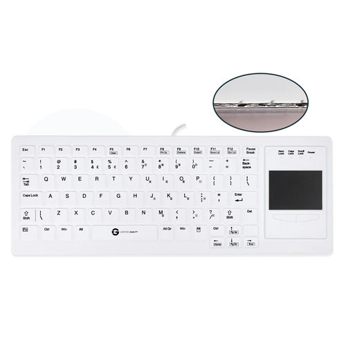 Medizinische Tastatur / Touchpad - XTRA TOUCH PROTECT KSI-U10120 - GETT Asia Ltd. - Silikon / waschbar / USB