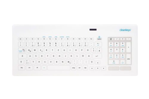 Medizinische Tastatur / mit Ziffernblock - CLEANKEYS® CK6（KR30221） - GETT Asia Ltd. - Glas / waschbar / hygienisch