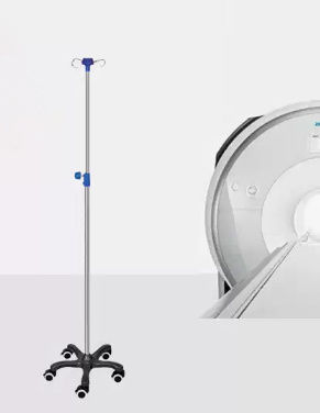Infusionsständer auf Rollen - Sun Medical Products - 2 Haken / Edelstahl / IRM kompatibel