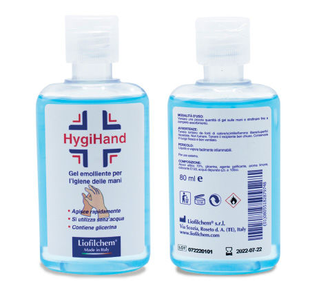Hydroalkoholische Lösung / 70% - HygiHand - Liofilchem S.r.l. - 500 mL / 100 ml / 1000 ml