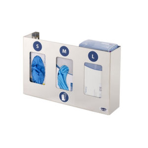 Spender für Handschuhe - 20.B957330	 - Medicom SAS - wandmontiert / Edelstahl