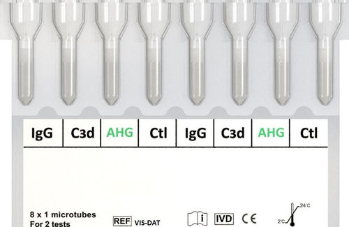 Blutgruppenbestimmungs-Testkit - VIS-DAT - Vision Biyoteknoloji Araştırma Geliş. Lab. Sis. Sa. ve Tic. Ltd. Şti. - IgG / Blut