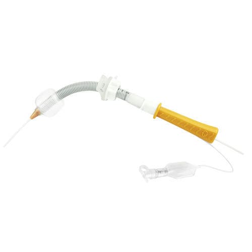 Kanüle für Tracheotomie - PRIFLEX PercuTrach® - Primed Halberstadt Medizintechnik GmbH - gebogen / PVC