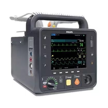 Halbautomatischer externer Defibrillator - HeartStart Intrepid - PHILIPS - mit Monitor