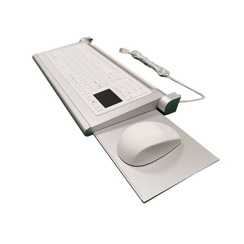 Medizinische Tastatur / Touchpad - B400-TR - Guangzhou GT-Interaction Technology Co., Ltd - Aluminium / waschbar / desinfizierbar