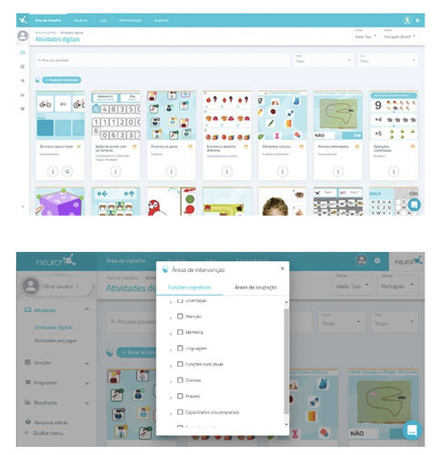 Rehabilitationssoftware - NEURON-UP - Mon LUMI - für Pflegeheim / Verwaltung für die virtuelle Rehabilitation / mit Lernspielen