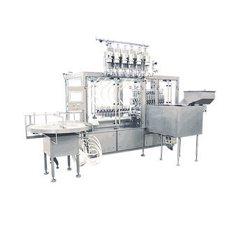 Füll- und Versiegelsystem / für die Pharmaindustrie - LF 106 - PLÜMAT Maschinenbau Vertriebs-GmbH - für Flaschen / automatisch / linear