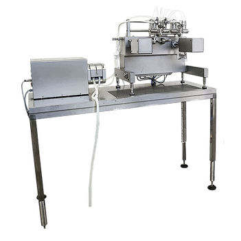 Füll- und Versiegelsystem / für die Pharmaindustrie - F 014-2 BFU - PLÜMAT Maschinenbau Vertriebs-GmbH - halbautomatisch