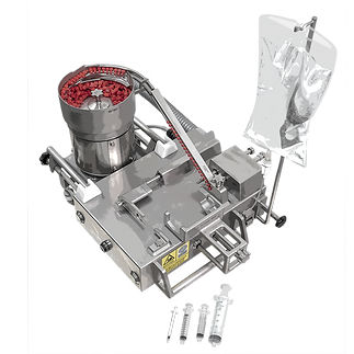 Füll- und Versiegelsystem / für die Pharmaindustrie - SF 022 - PLÜMAT Maschinenbau Vertriebs-GmbH - für Spritzen / automatisch