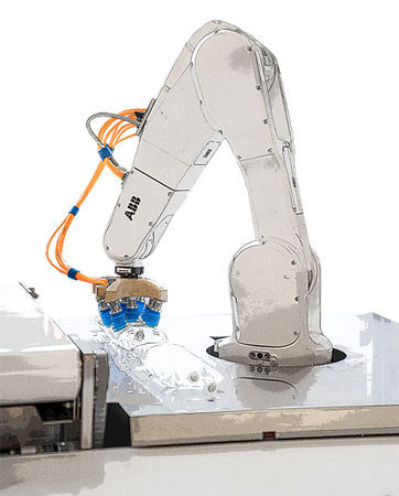 Roboterarm für Verpackung - PLÜMAT Maschinenbau Vertriebs-GmbH - zum Füllen / für die Pharmaindustrie / mit Gelenk