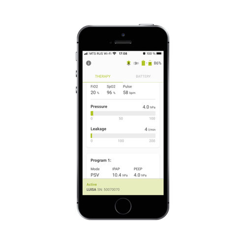 Mobile Applikation / zur Simulation künstlicher Belüftung - LUISA  - Löwenstein Medical Technology GmbH + Co. KG - medizinisch / Android / iOS