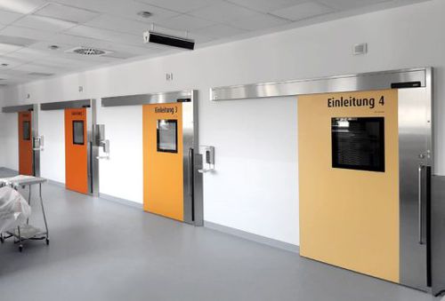 Schutztür - MSS Metall Tec GbR - für OP-Bereich / Teleskop / Schiebe