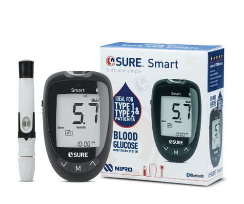 Automatisches Blutzuckermessgerät - 4SURE Smart - Nipro Middle East FZE - GDH-FAD / für Krankenhaus / Hämatokrit