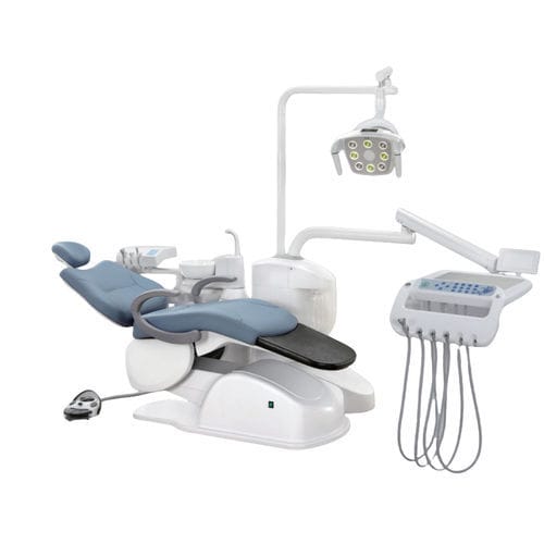 Dentaleinheit mit elektrisch bedientem Stuhl - LTMED-A6600 - LeadThink Medical Equipment Co.,Ltd. - mit flexiblem Kopfstück / mit Hygienesystem / mit Instrumententräger