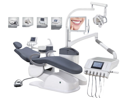 Dentaleinheit mit elektrisch bedientem Stuhl - LTMED-A6800 - LeadThink Medical Equipment Co.,Ltd. - mit flexiblem Kopfstück / mit Hygienesystem / mit Instrumententräger