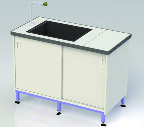 Laborschrank - 790 series - JEULIN - mit Regal / mit Schiebetür / mit Waschbecken