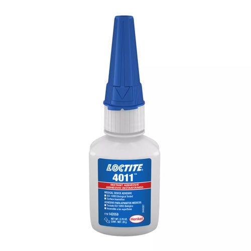 Medizinischer Montagekleber / Cyanacrylat - LOCTITE® 4011 - Henkel - für Einweg-Medizinprodukte / für Metall / für Papier