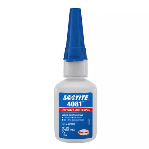 Medizinischer Montagekleber / Cyanacrylat - LOCTITE® 4081 - Henkel - für Einweg-Medizinprodukte / für Metall / für Kunststoff