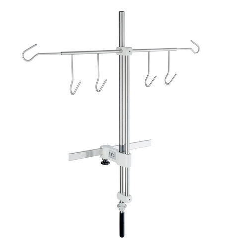 Schienenmontierter Infusionsständer - 115-002-lll - Guido Buschmeier Maschinenbau - 6 Haken / Edelstahl / Aluminium
