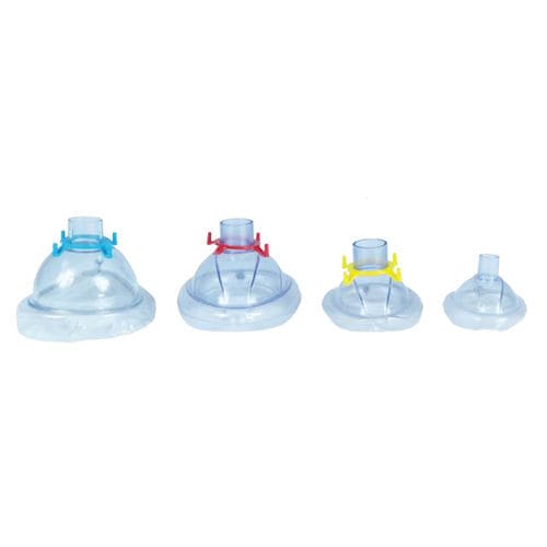 Anästhesiemaske ohne Latex - Medial Global - transparent / mit Ventil / verstellbar