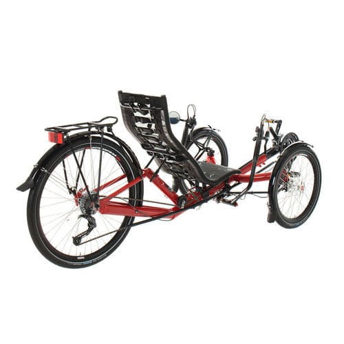 Liegedreirad zum Treten - T-Tris 26 - Azub Bike - für Erwachsene / zusammenklappbar / rot
