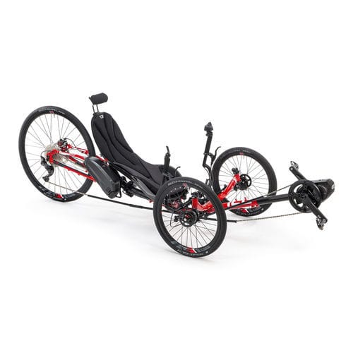 Liegedreirad zum Treten - SPRINT X - ICE Trikes - für Erwachsene / schwarz / rot