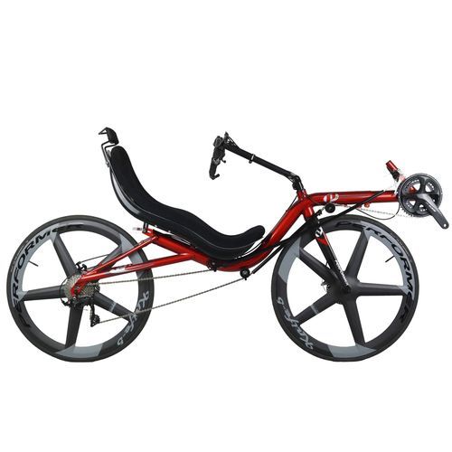 Liegefahrrad zum Treten - High racer 700c Disc - Cycles Performer - für Erwachsene / rot