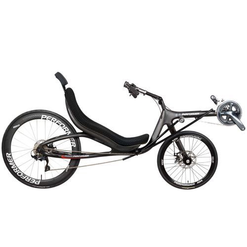 Liegefahrrad zum Treten - Muses - Cycles Performer - für Erwachsene / schwarz