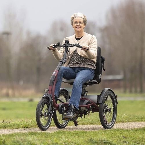 Orthopädisches Dreirad / zum Treten - 392-0000 - Van Raam - für Erwachsene / schwarz / rot