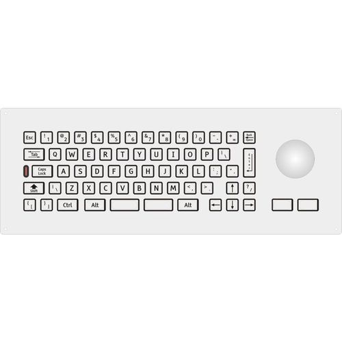 Tastatur mit Zeigegerät - 2212-35232 - STORM INTERFACE - mit Ziffernblock / Edelstahl / Metall