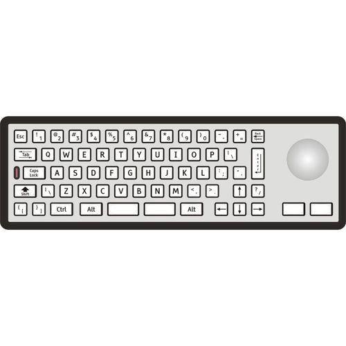 Tastatur mit Zeigegerät - 2210-35232 - STORM INTERFACE - mit Ziffernblock / Edelstahl / Metall