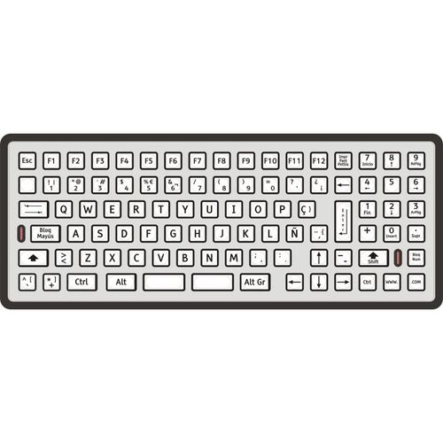 Tastatur mit Ziffernblock - 2230-55207 - STORM INTERFACE - Edelstahl / wasserdicht / hermetisch