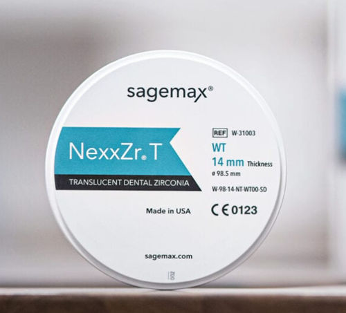Zahnmedizinisches Material / Zirkonium - NexxZr T - Sagemax - für Zahnbrücken / Fräs / lichtdurchlässig