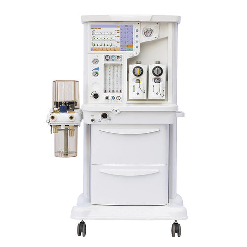 Anästhesiearbeitsplatz auf Wagen - YSAV6302 - YSENMED - Atmungsmonitoring / mit Ventilator / mit System zur Ableitung von Anästhesiegasen