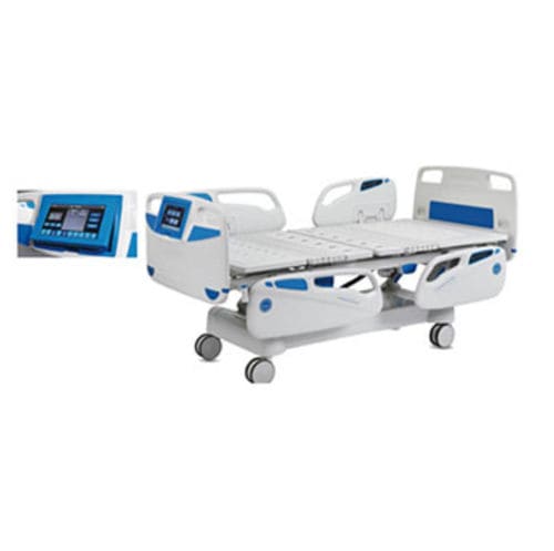 Pflegebett - A 4 - Tianjin Kangli Medical Instrument - elektrisch / höhenverstellbar / zusammenklappbar