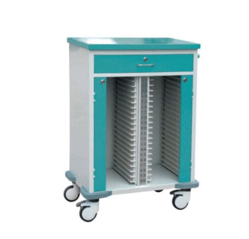 Medizinischer Wagen - Tianjin Kangli Medical Instrument - für Krankenakten / Mehrzweck / Aluminium