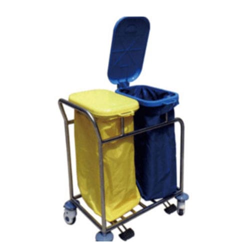 Sackhalterwagen für dreckige Wäsche - Tianjin Kangli Medical Instrument - medizinisch / Wäscherei / 2 Säcke