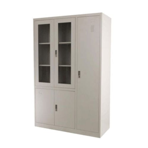 Garderobe mit Regal - Tianjin Kangli Medical Instrument - mit Tür / Edelstahl / 3 Module